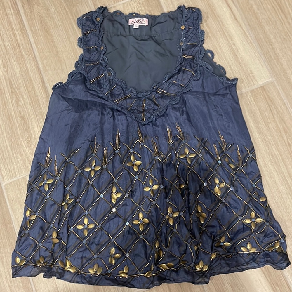 Stunning sleeveless silk top blouse size XS by Lotta Stenson Anthropologie
